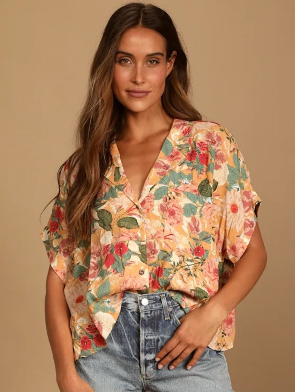 LULU'S Button-up Top